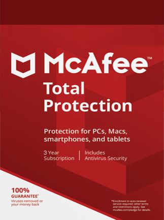 McAfee Total Protection 1 Device 3 Years Multidevice Key GLOBAL